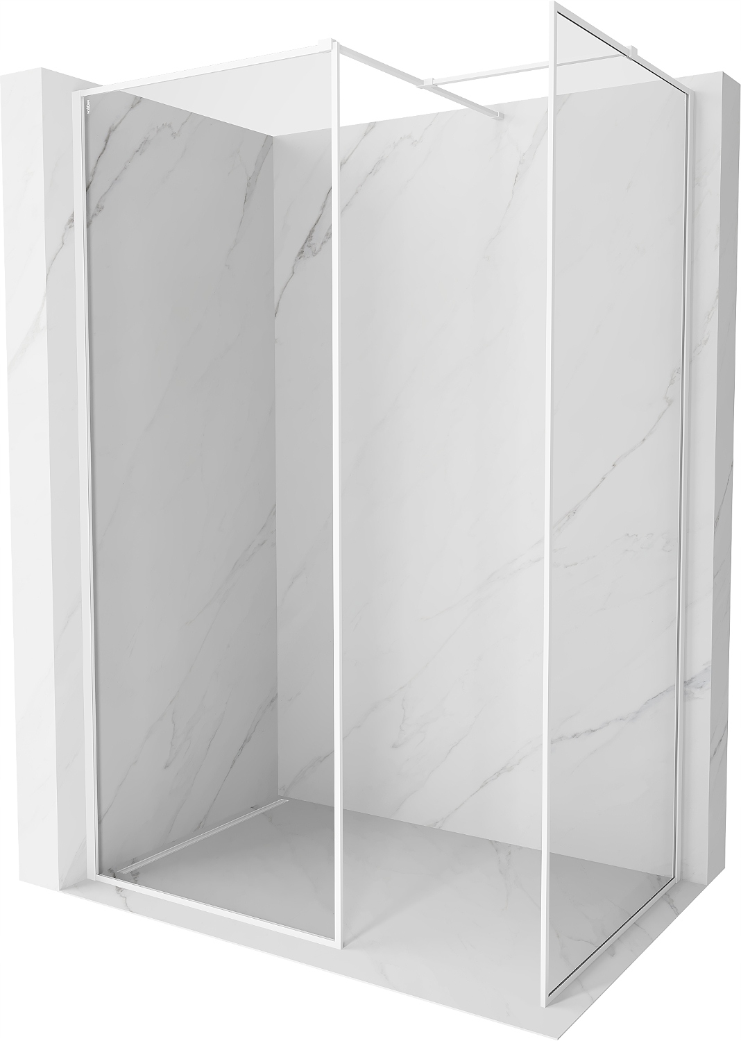 Vycházková sprchová stěna Mexen Kioto-F 180x80 cm sklo transparentní