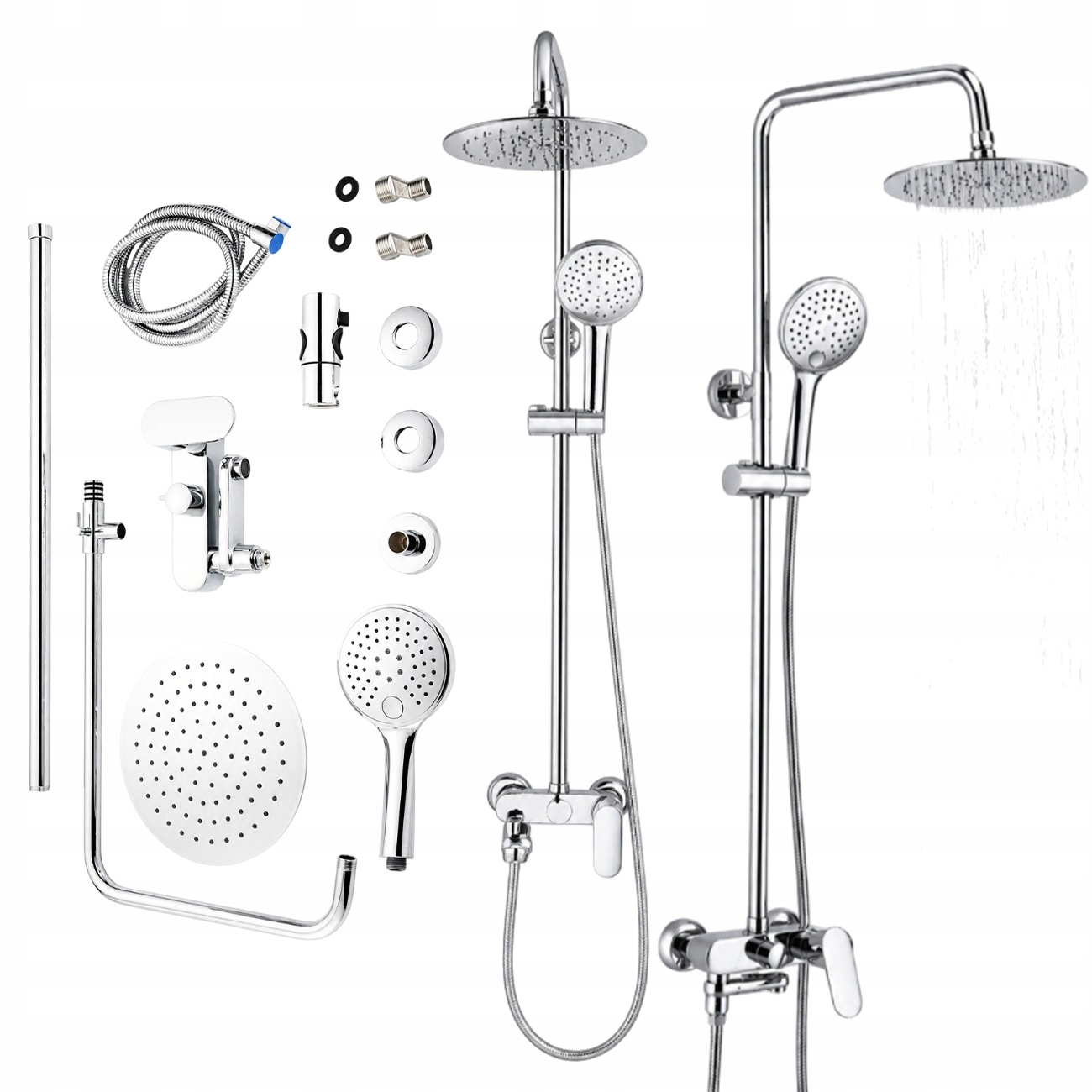 Sprchový Sloup Dešťová Sprcha Baterie Sprchová Hlavice Sprchová Sada Chrom