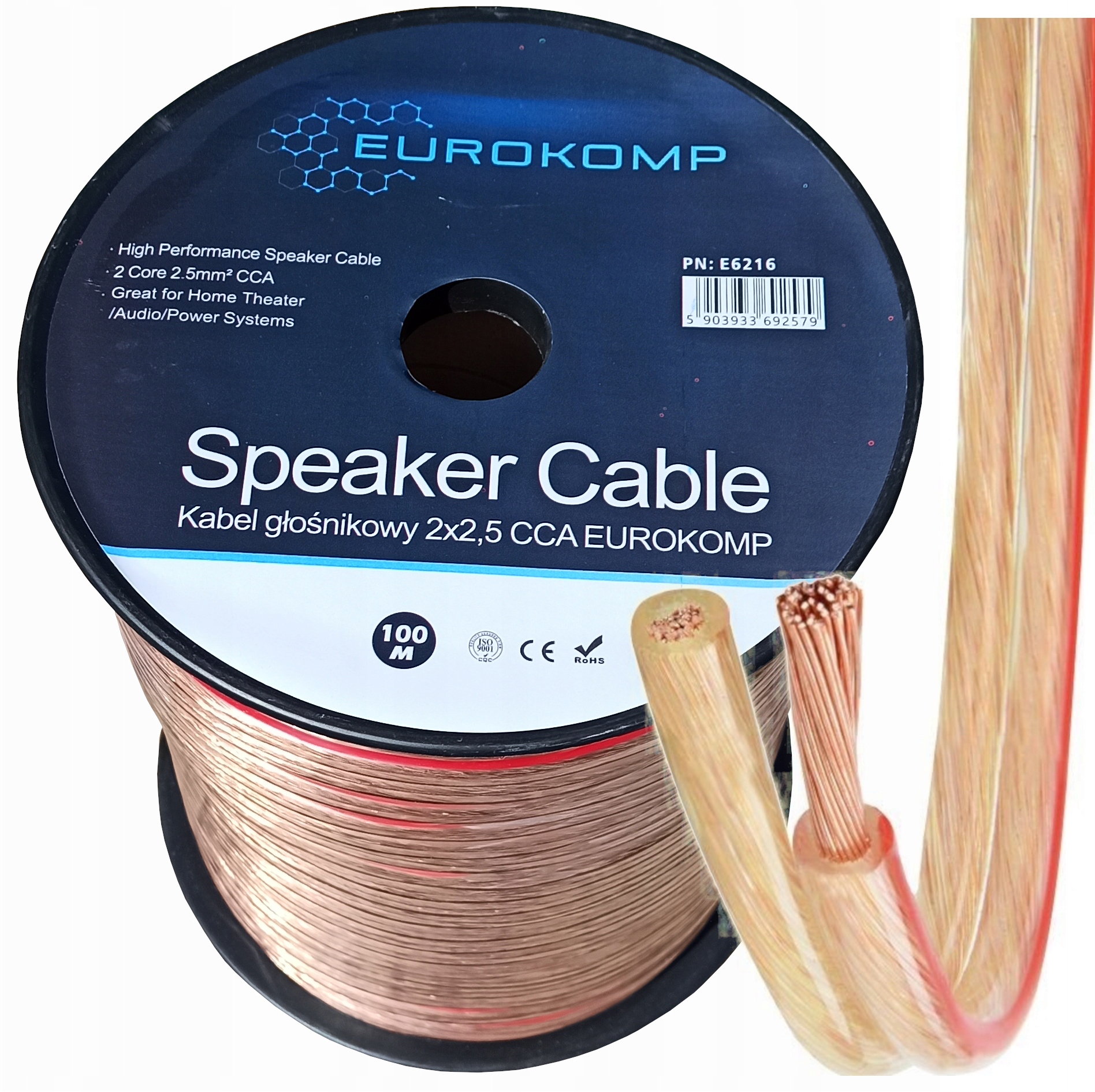 Profesionální Kabel 2x2,5 mm Cca Hq 100 m.