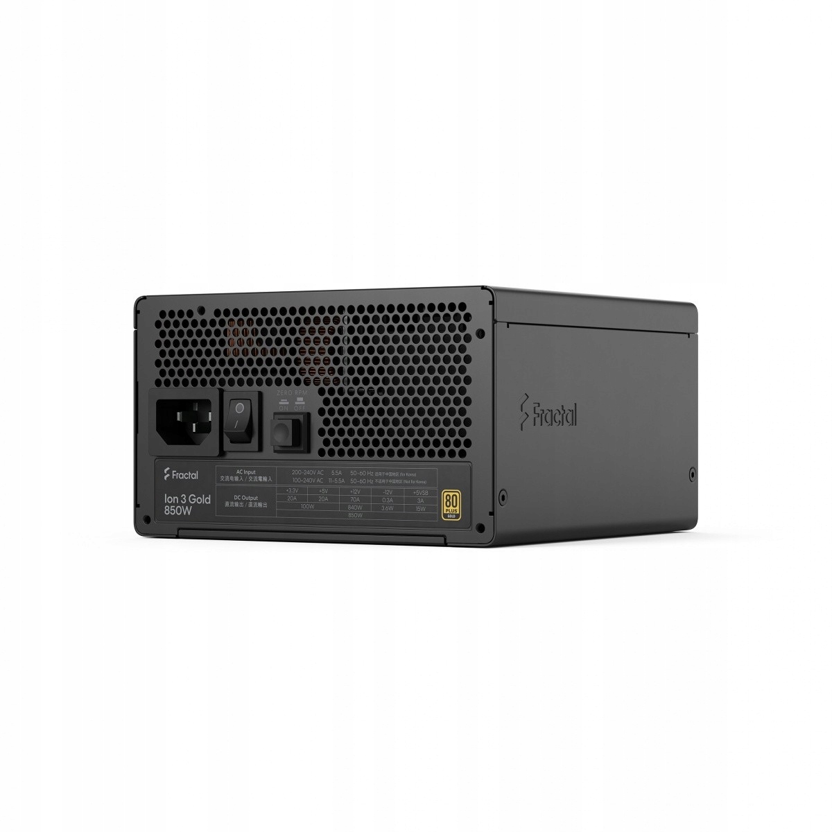 Fractal Design Napájecí zdroj Fde Ion 3 Gold 850W 80+ Gold Black