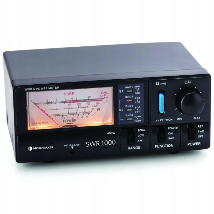 Moonraker SWR-1000 reflektometr Hf/vhf/uhf 1.8-160/430-1300MHz Swr/pwr 400W