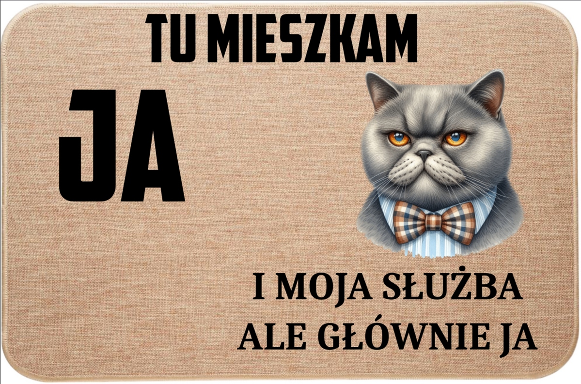 Ľanová Rohožka S Mačkou Tu Žijem Ja A Moja Služba Ale Hlavne Ja 4