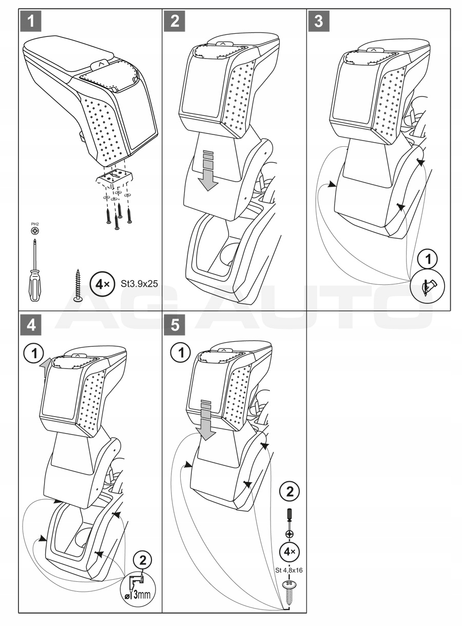 Podłokietnik ARM2 Ford C-MAX, 2010-2019, Sx EAN (GTIN) 5998167711813