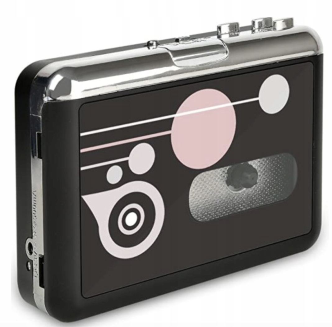 Odtwarzacz kasetowy MAGNETOFON walkman konwerter USB MP3 Retro + SŁUCHAWKI