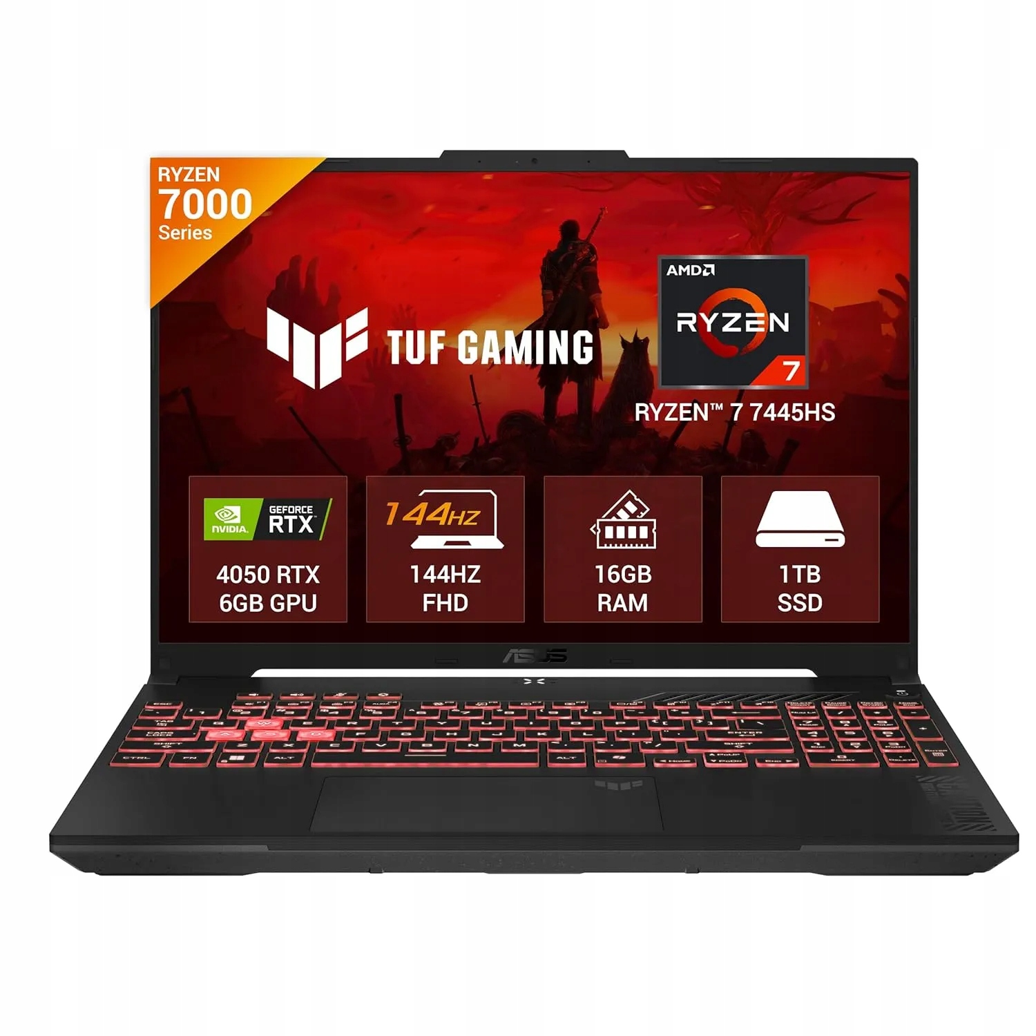 Asus Tuf Gaming A16 FA607NUG R7 7445HS 16GB 1TB PCIe 144Hz RTX4050 Win11