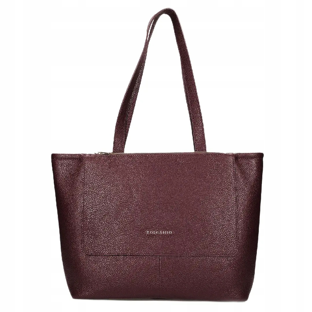 Dámská shopper kabelka Toscanio F220 D54 bordová