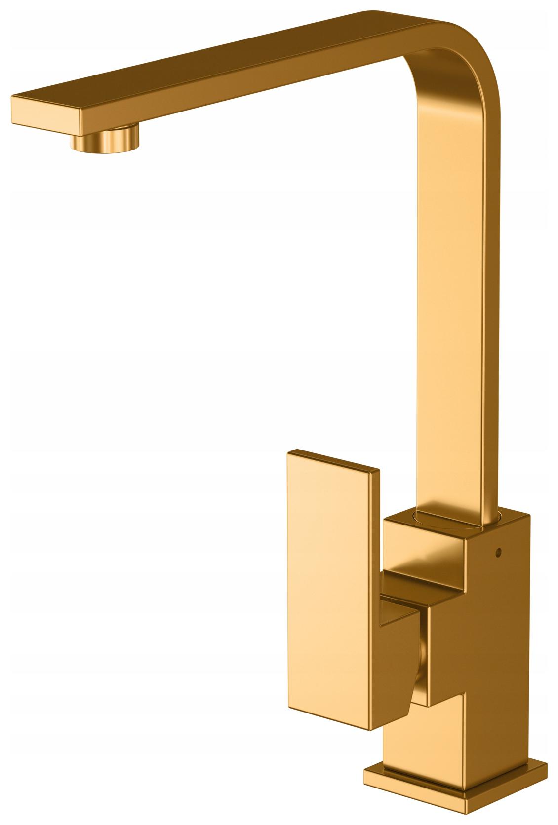 Nook Gold Zlatá Kuchyňská Baterie Dřez Kran Caro