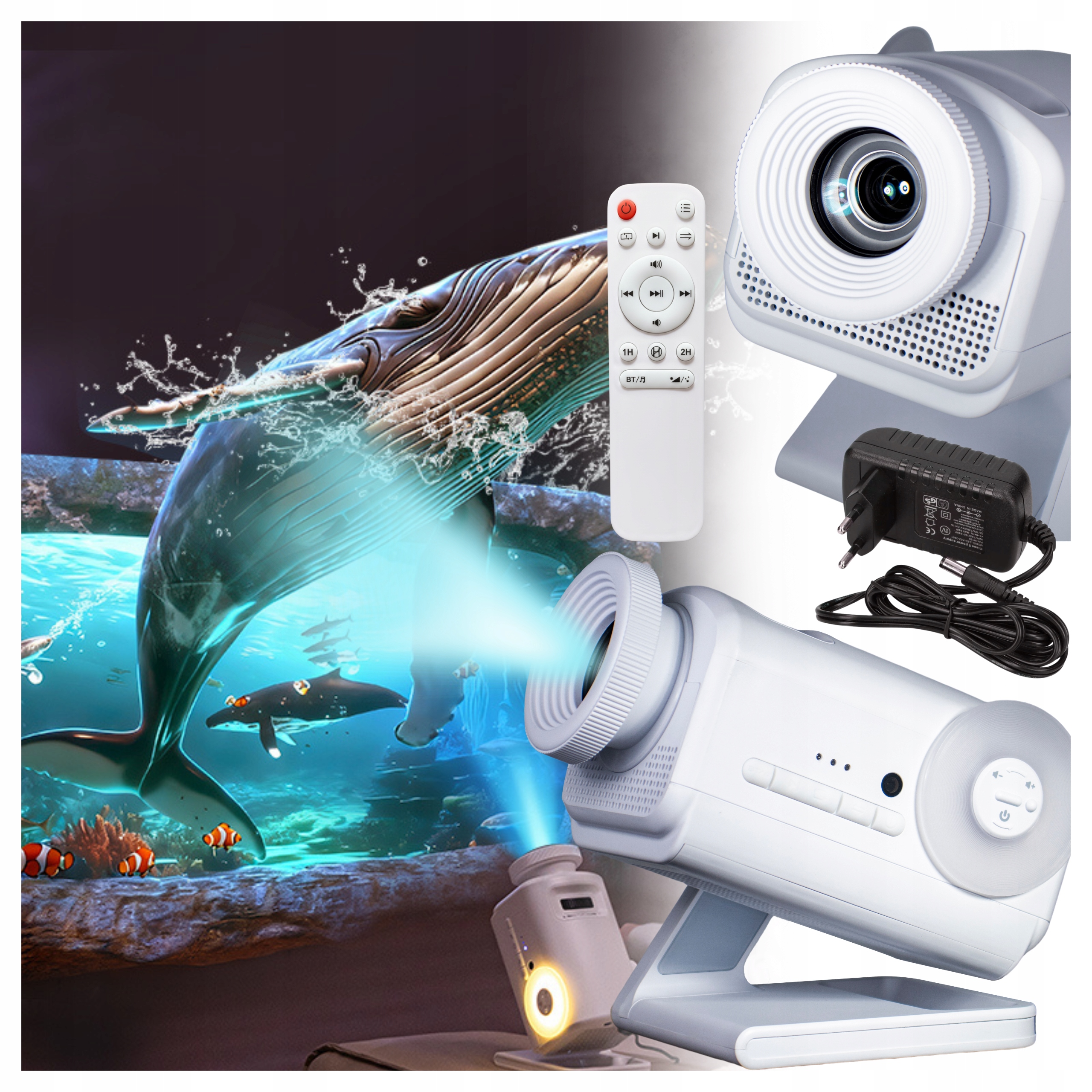 Projektor 3D 4K Trojrozměrný Projektor 60 video Bluetooth bez Brýle Vr Kino