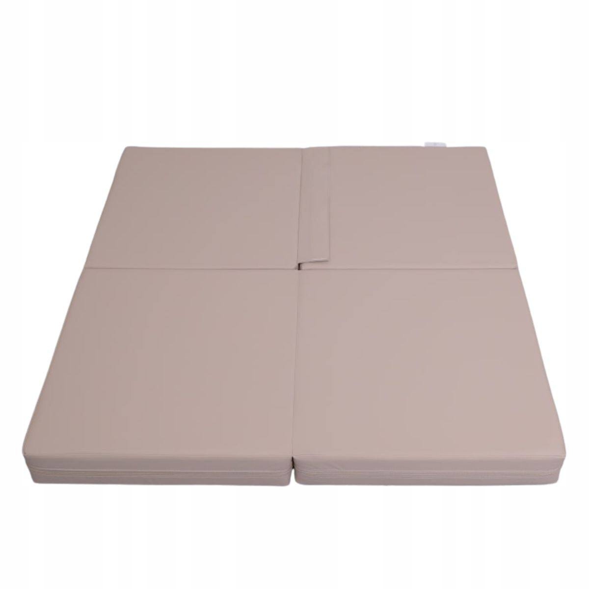 materac gimnastyczny Satellite Pu 100x100x10 cm czteroczęściowy beżowy
