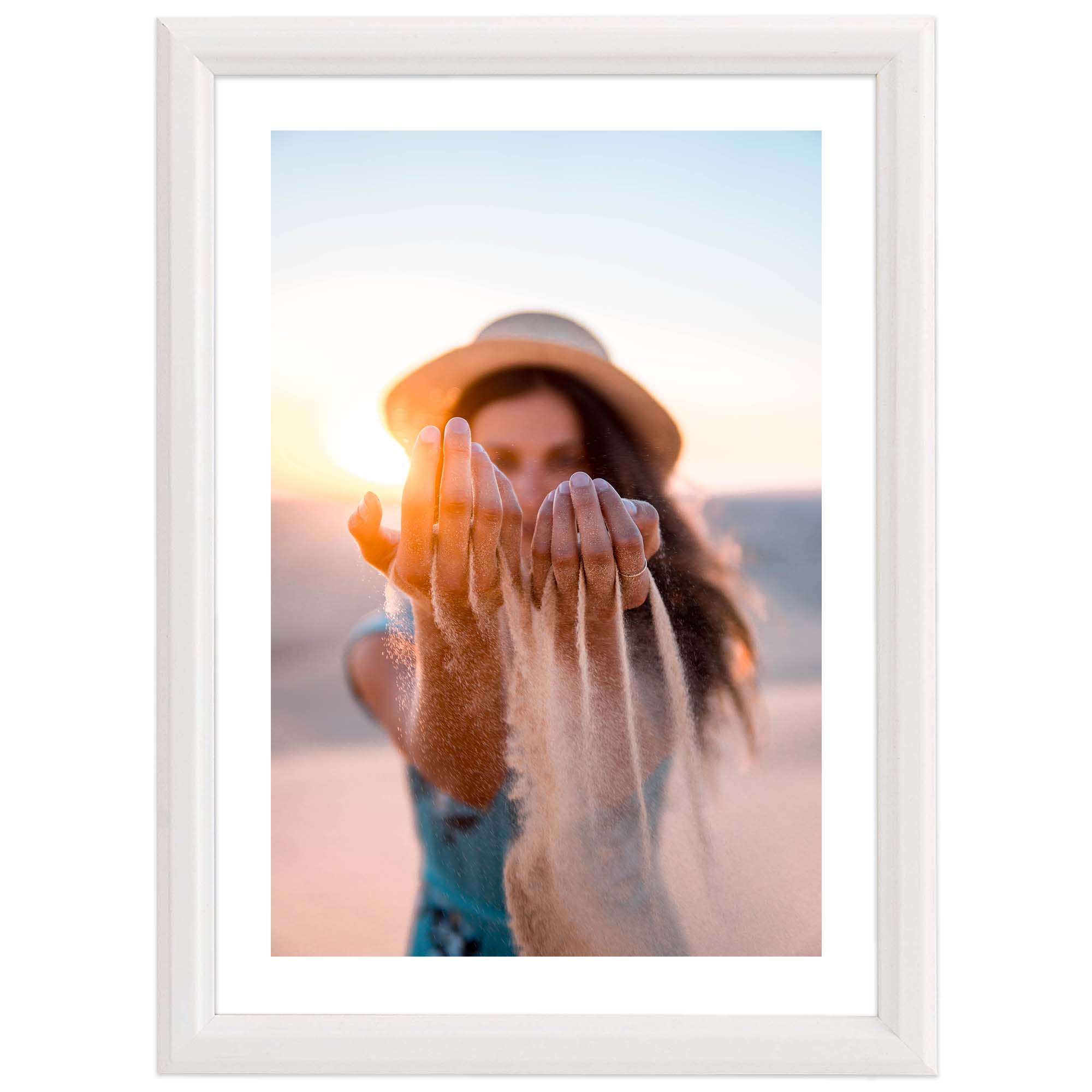 

Ramka mała drewniana na zdjęcia Foto Biała 5x7 cm
