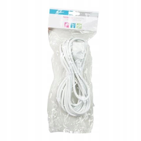 Przedłużacz, 1 gniazdo, biały, 5 m PS04 Materiał izolacji inny