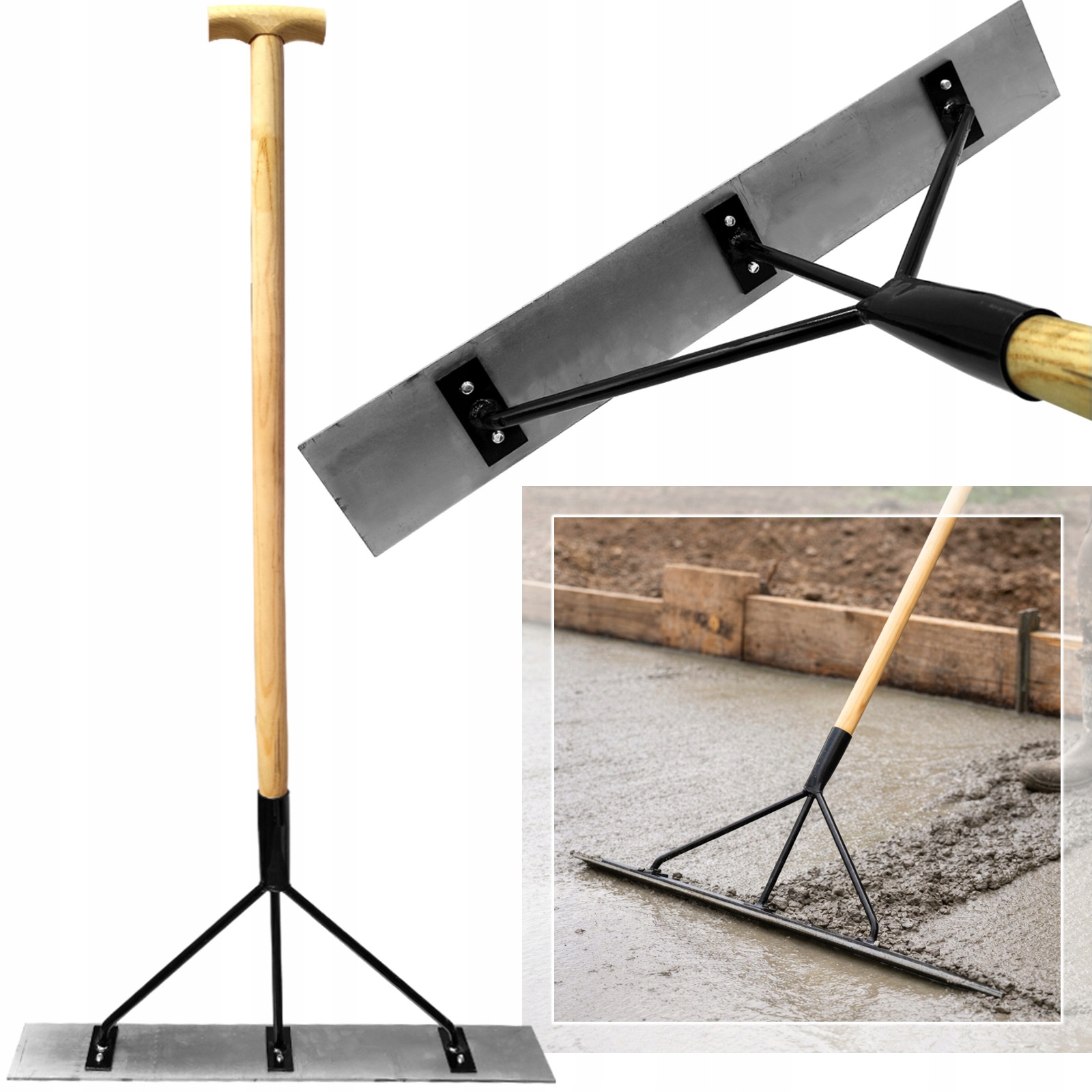 Listwa Ręczna Packa Zgarniająca Do Betonu Wylewek Rozprowadzająca 625mm