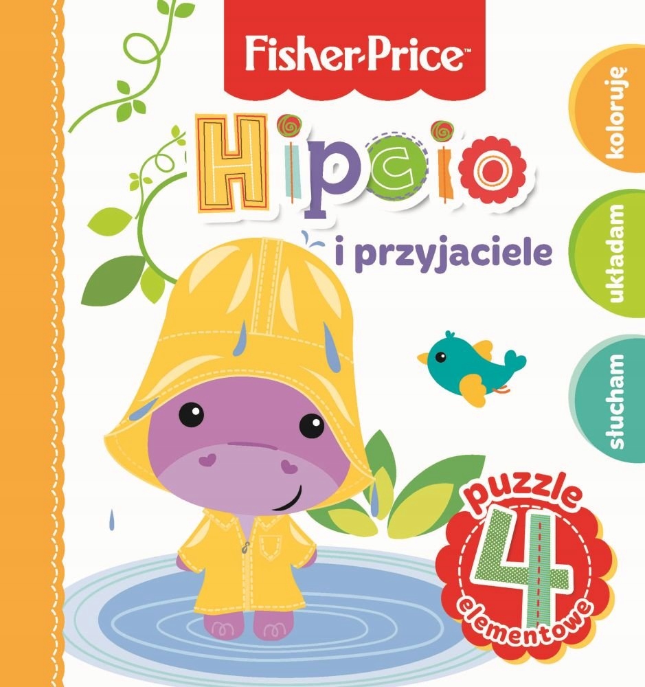 FISHER PRICE HIPCIO I PRZYJACIELE PUZZLE 4-ELEMENT