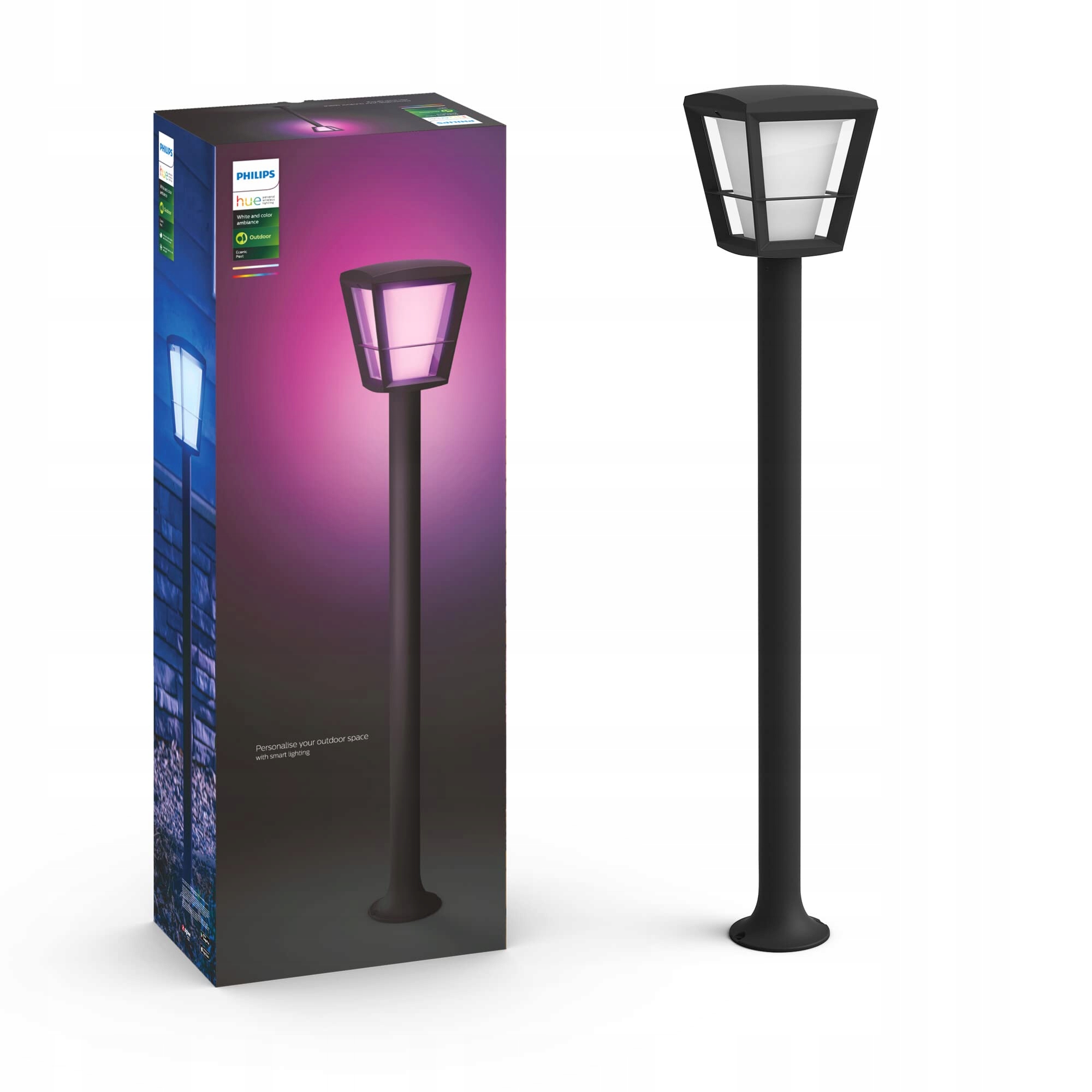 PHILIPS Hue Econic Lampa Zewnętrzna Ogrodowa LED Smart Kolorowa Ambiance — miniatura 2