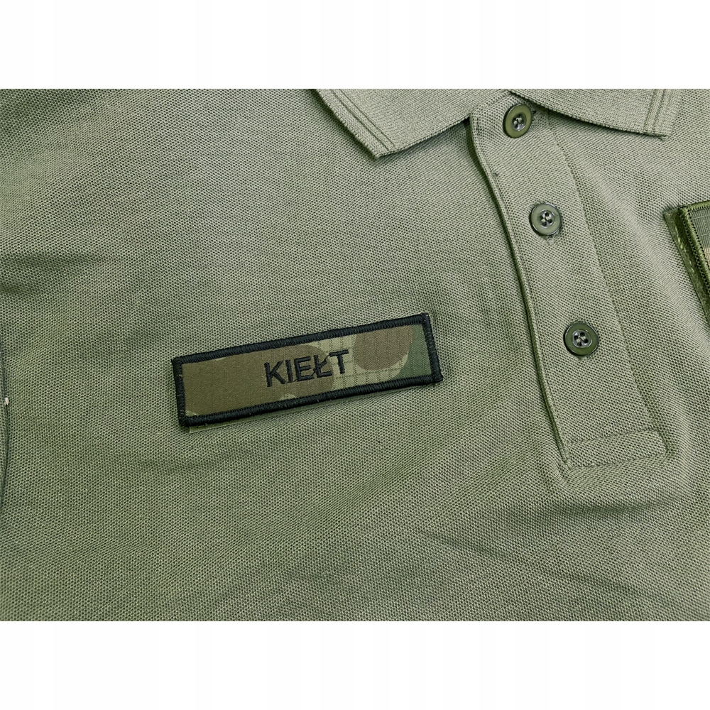 KOSZULKA POLO WOJSKOWA Z RZEPAMI EXTREMEWEAR r. L Kolor zielony