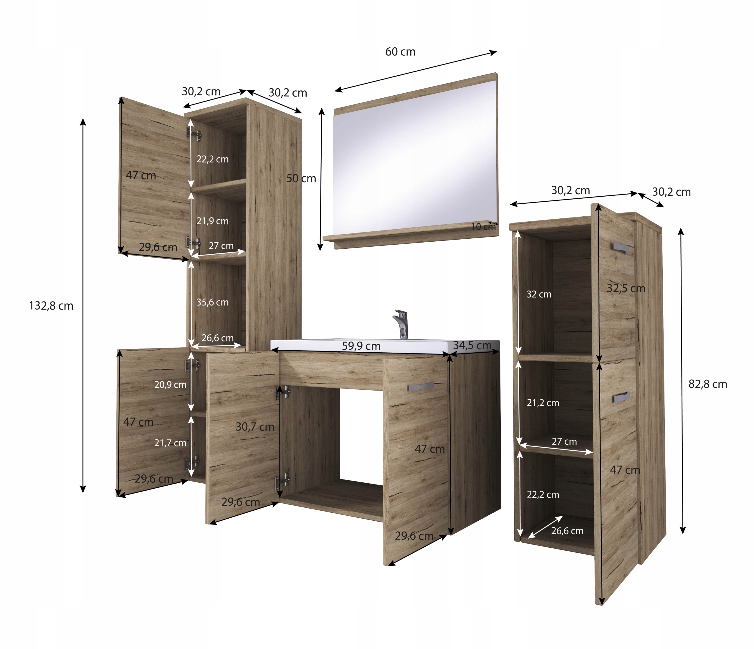 Meble łazienkowe Malo Dąb Wotan EAN (GTIN) 5902115979156