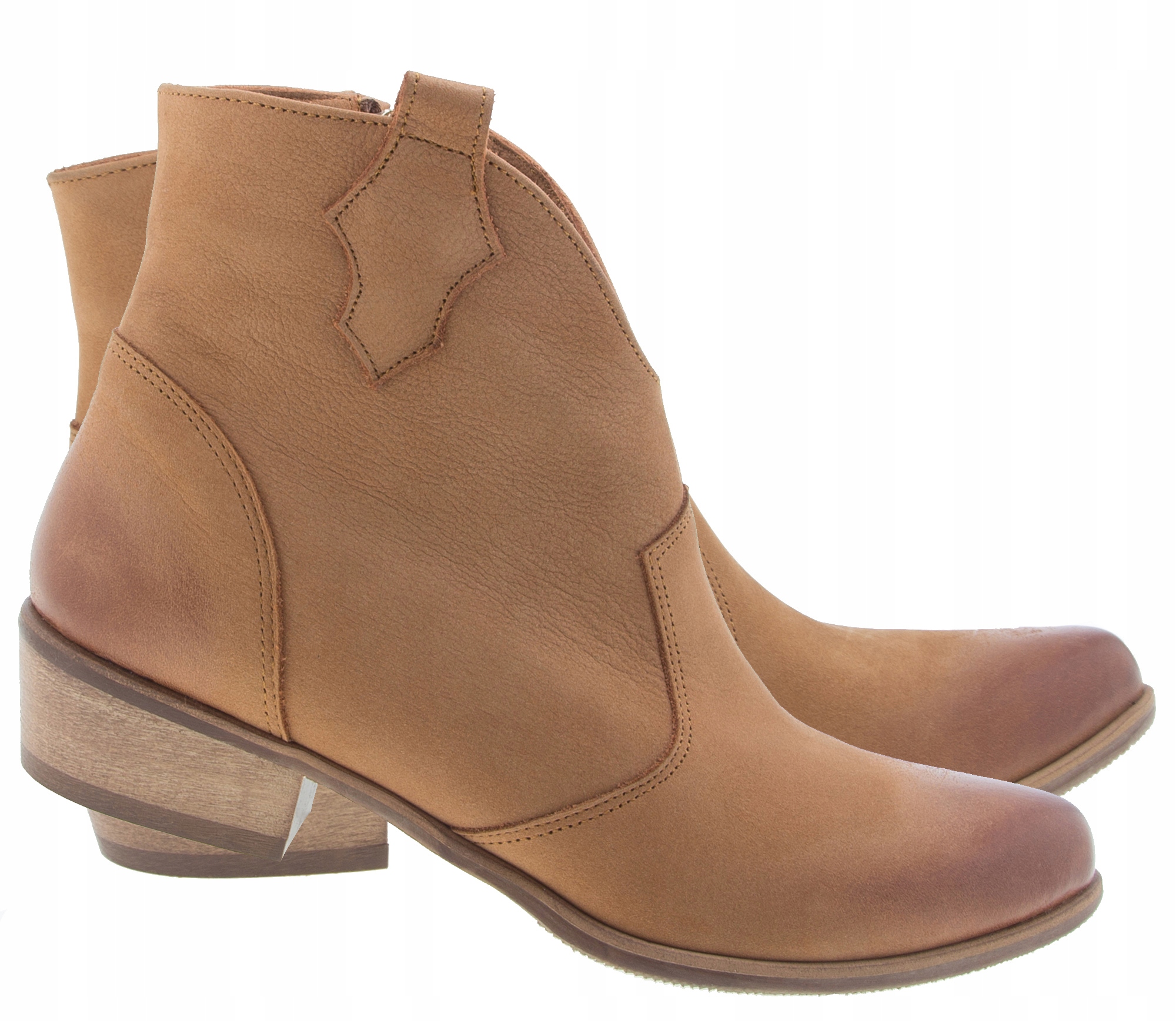 

Botki Skórzane Rudy Nubuk B104 LaFEMME r- 41