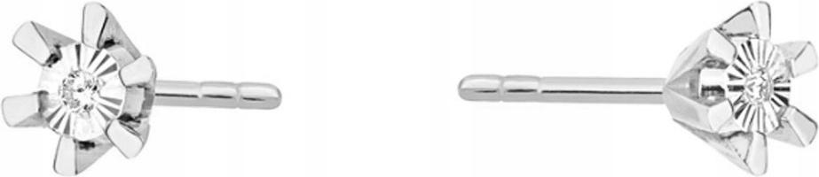 Zlaté náušnice 585 s diamanty 0,20 ct, elegantní vzor pro ni