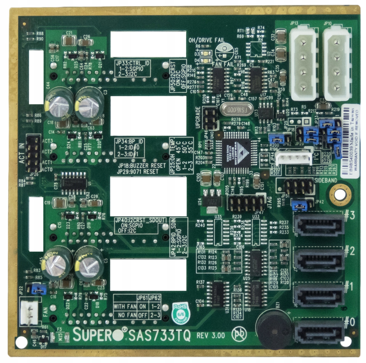 Supermicro SAS733TQ 4PORT Zádová Deska Sas/sata
