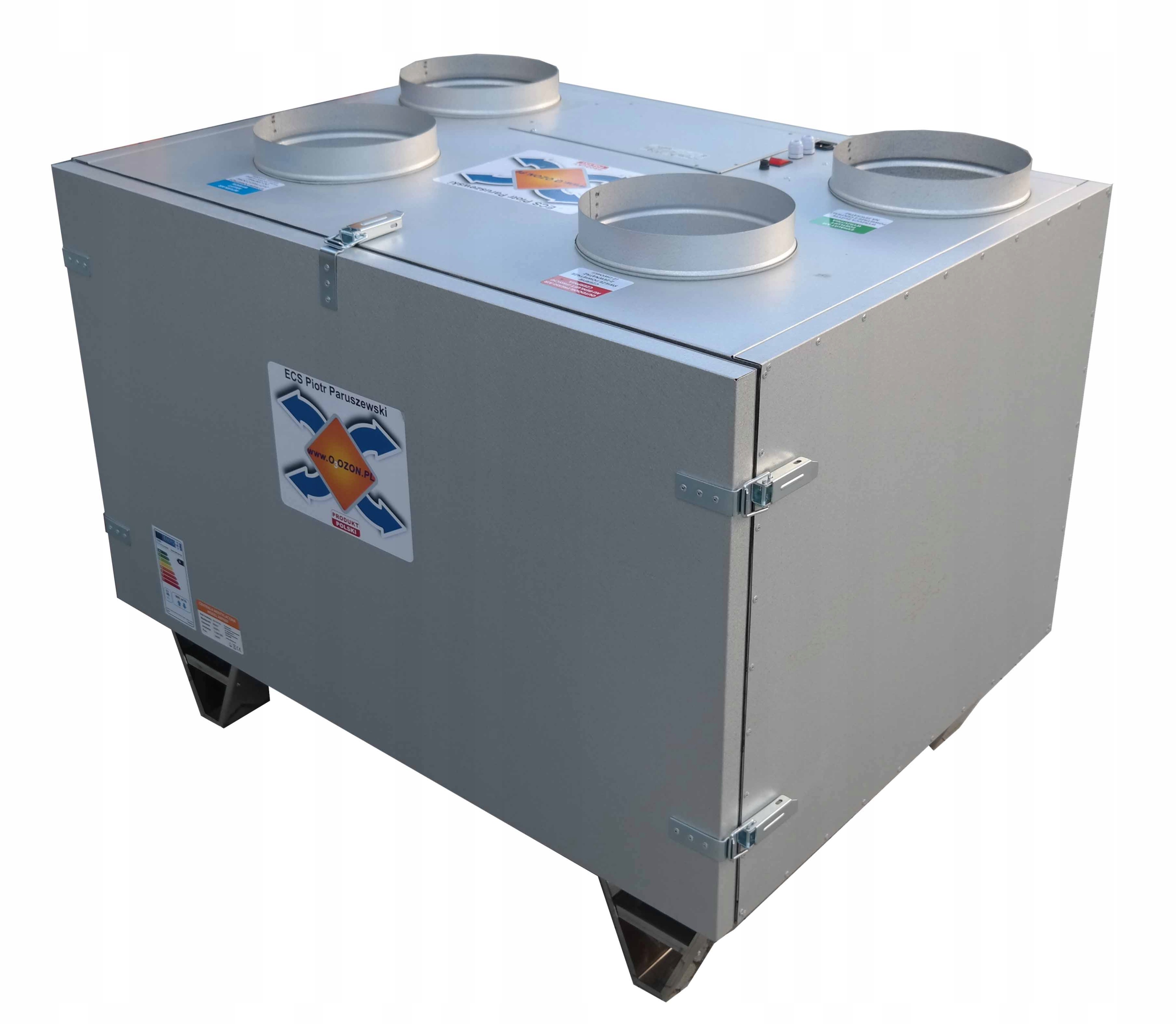 Centrala Wentylacyjna Rekuperator 900m3/h jonizato Rodzaj rekuperator