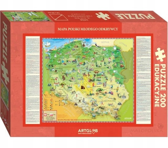 

Polska Młodego Odkrywcy Mapa Puzzle 200 Elementów