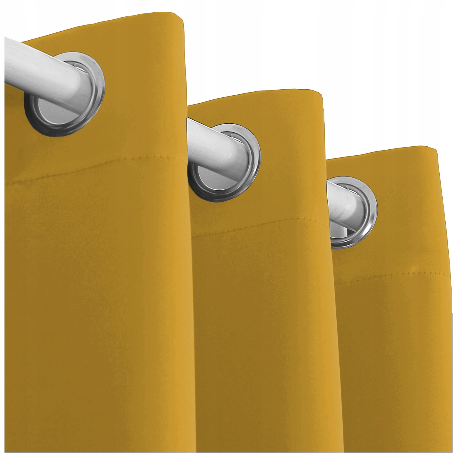 

Zasłona matowa Panama przelotki 145x250 musztarda