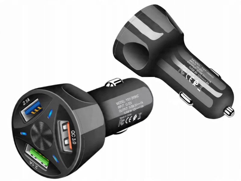 

Mocna Ładowarka do Zapalniczki Qc 3.0 3xUSB