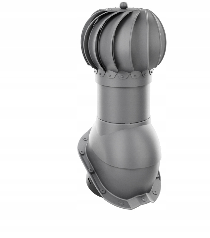 Rotační Krb Fi 125 Pro Plechovou Střešní Krytinu Grafitový 7024