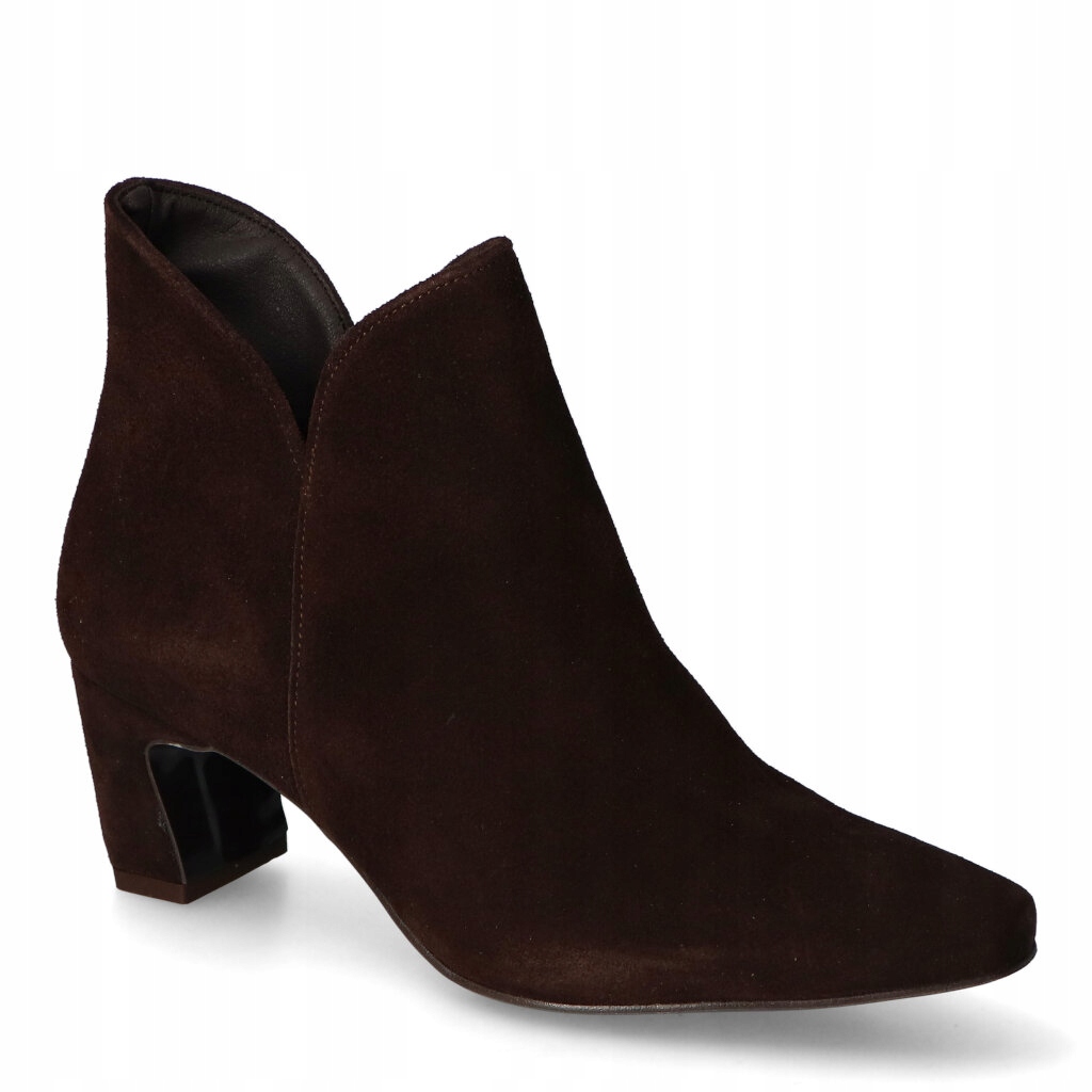 Kotníkové Boty Nicole 3159/112 Hnědé Čokoládový semiš 36