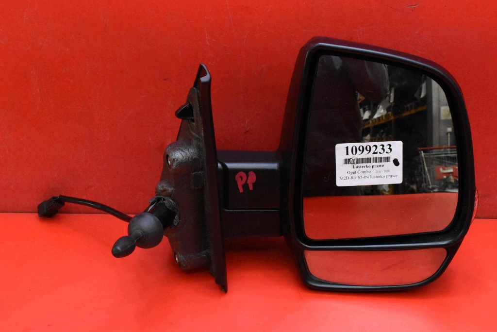 mirror right black, manually EU 023730 OPEL COMBO D 11-20 4 PIN