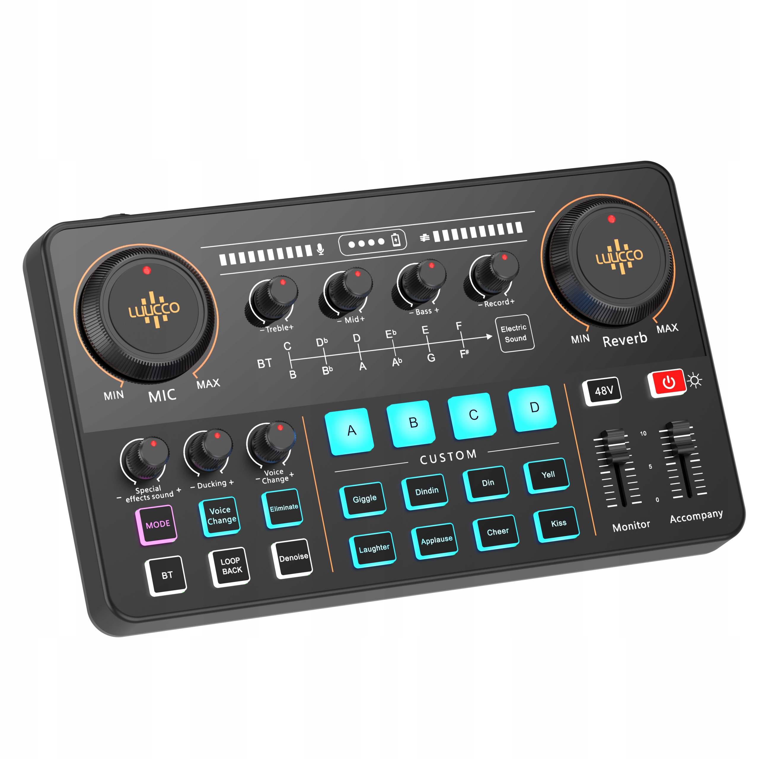 Konzola Kontroler přenosu Mixér Zvuková karta Audio Podcast Vlog MI-2