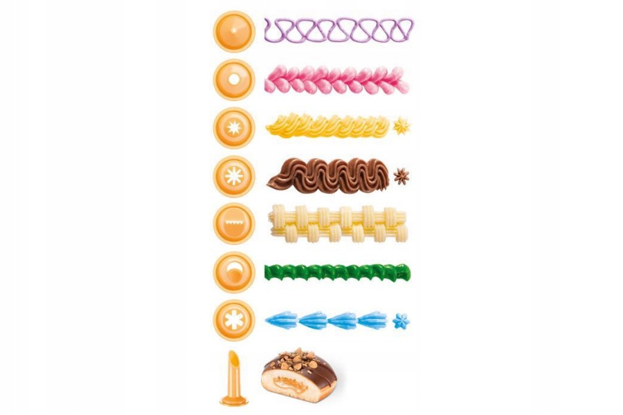 DEKORATOR DO CIAST DELICIA TESCOMA ZESTAW 8 DYSZ PLASTIK BEZBARWNY Kod producenta 630527