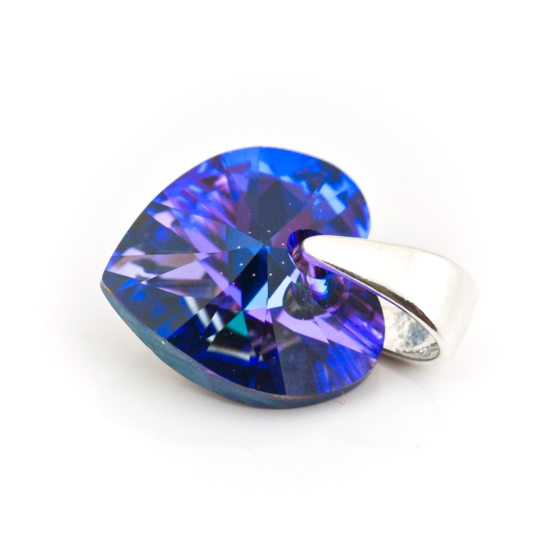 

Wisiorek srebrny 925 z kr. Swarovski Serce 10 Hel