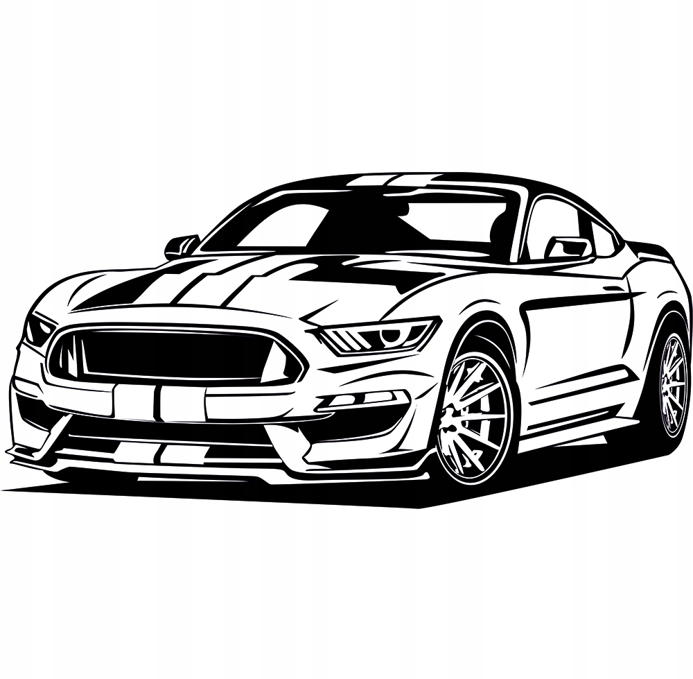 

Naklejka na ścianę Samochód Ford Mustang 94x193 cm