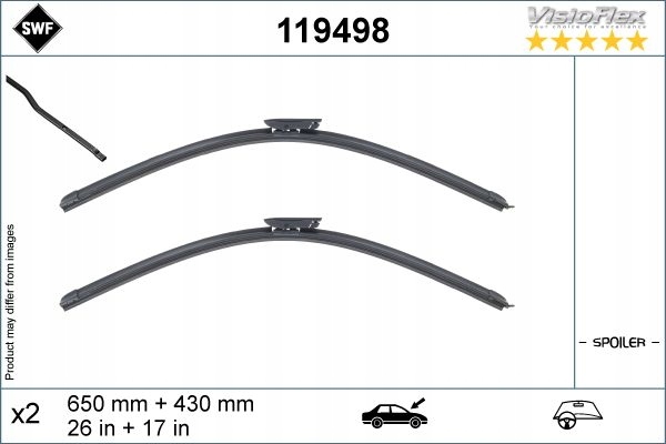2x PIÓRO WYCIERACZKI 119498 SWF CITROEN C4 CACTUS Stan opakowania oryginalne