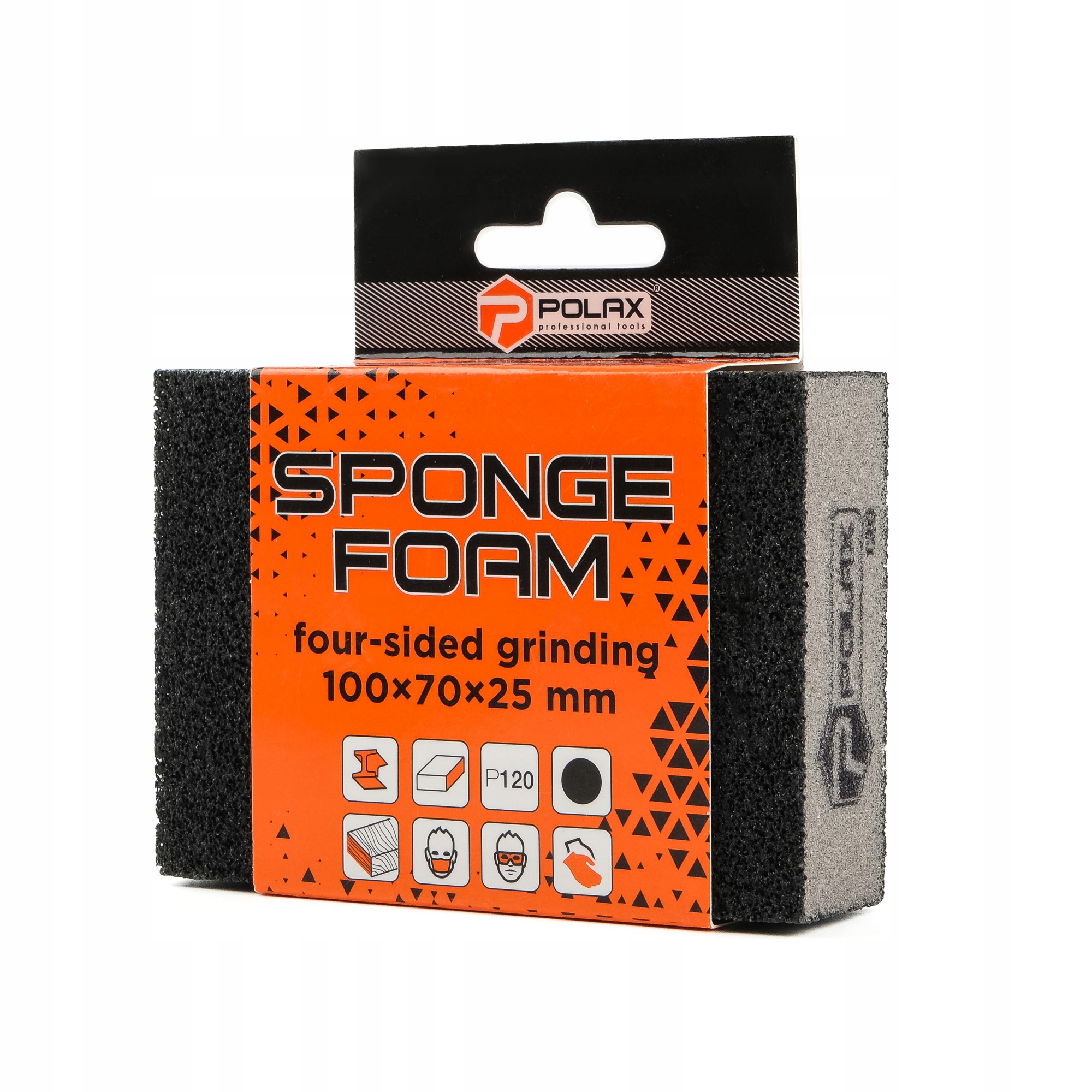 Klocek kostka gąbka ścierna szlifierska 100×70×25mm P120 Polax