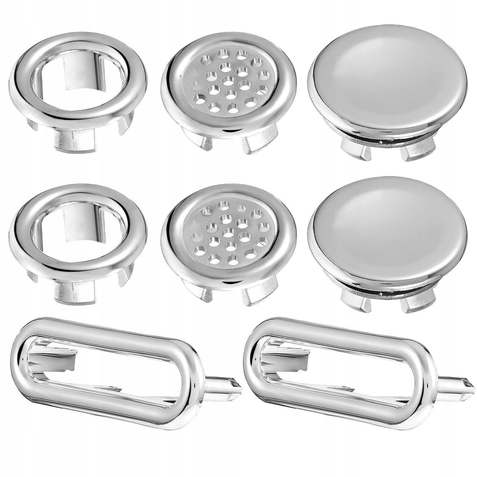 8 SZTUK OZDOBNYCH POKRYWEK ODPŁYWU DO WANNY I UMYWALKI