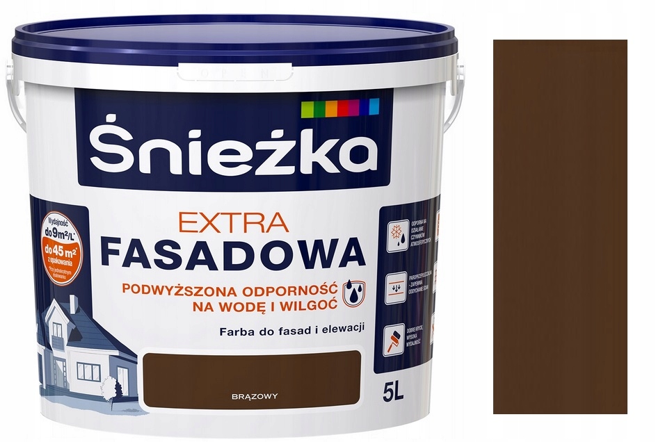 

Śnieżka Extra Fasadowa Farba Elewacyjna Brązowa 5L