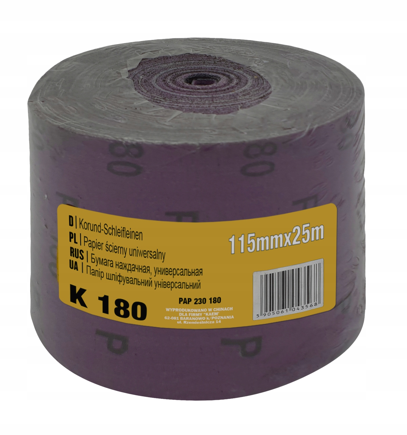 Papier ścierny 180 rolka 25 m