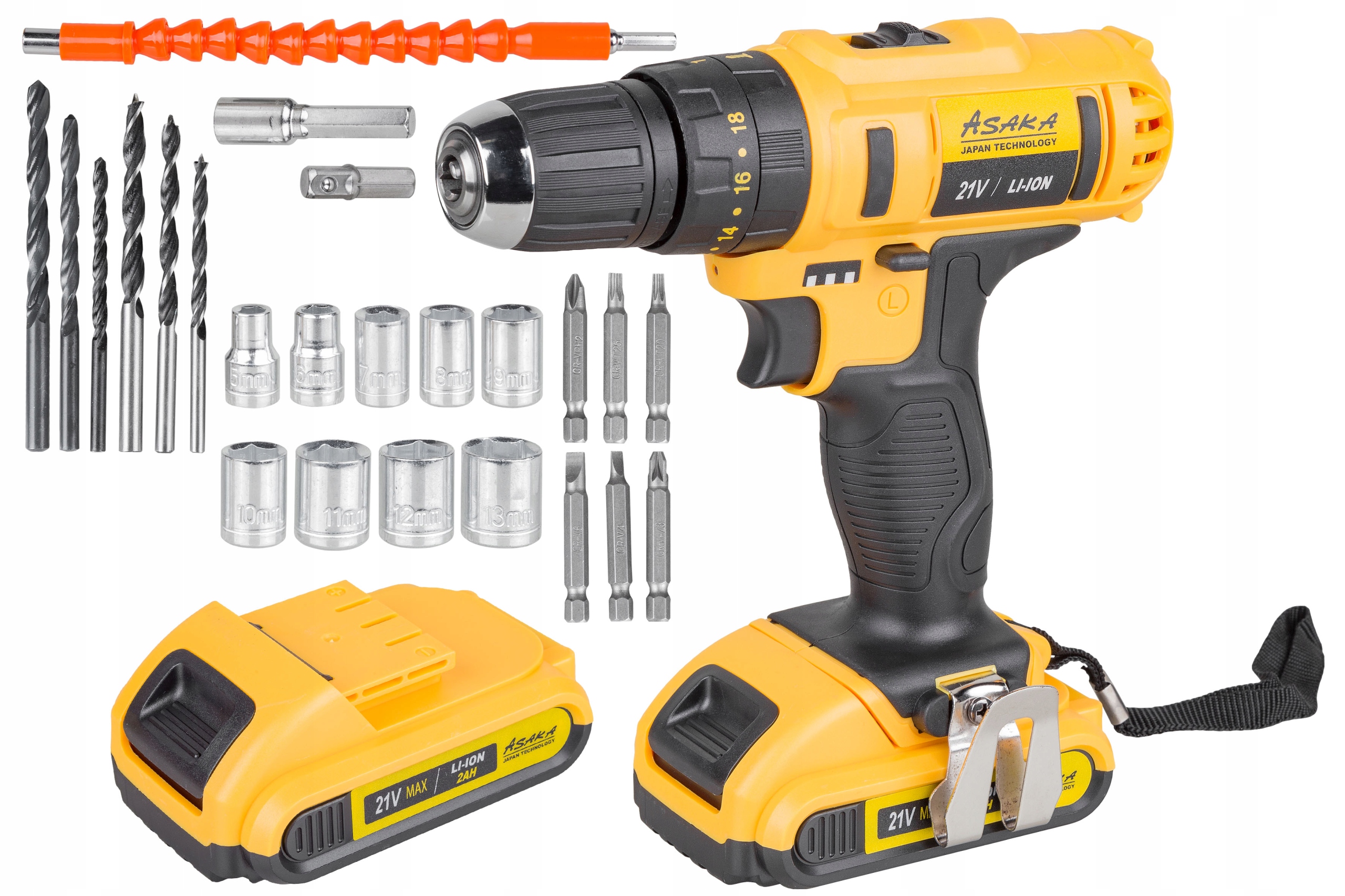 WIERTARKA WKRĘTARKA AKUMULATOROWA 2 X 21V Z UDAREM Pojemność akumulatora 2 Ah