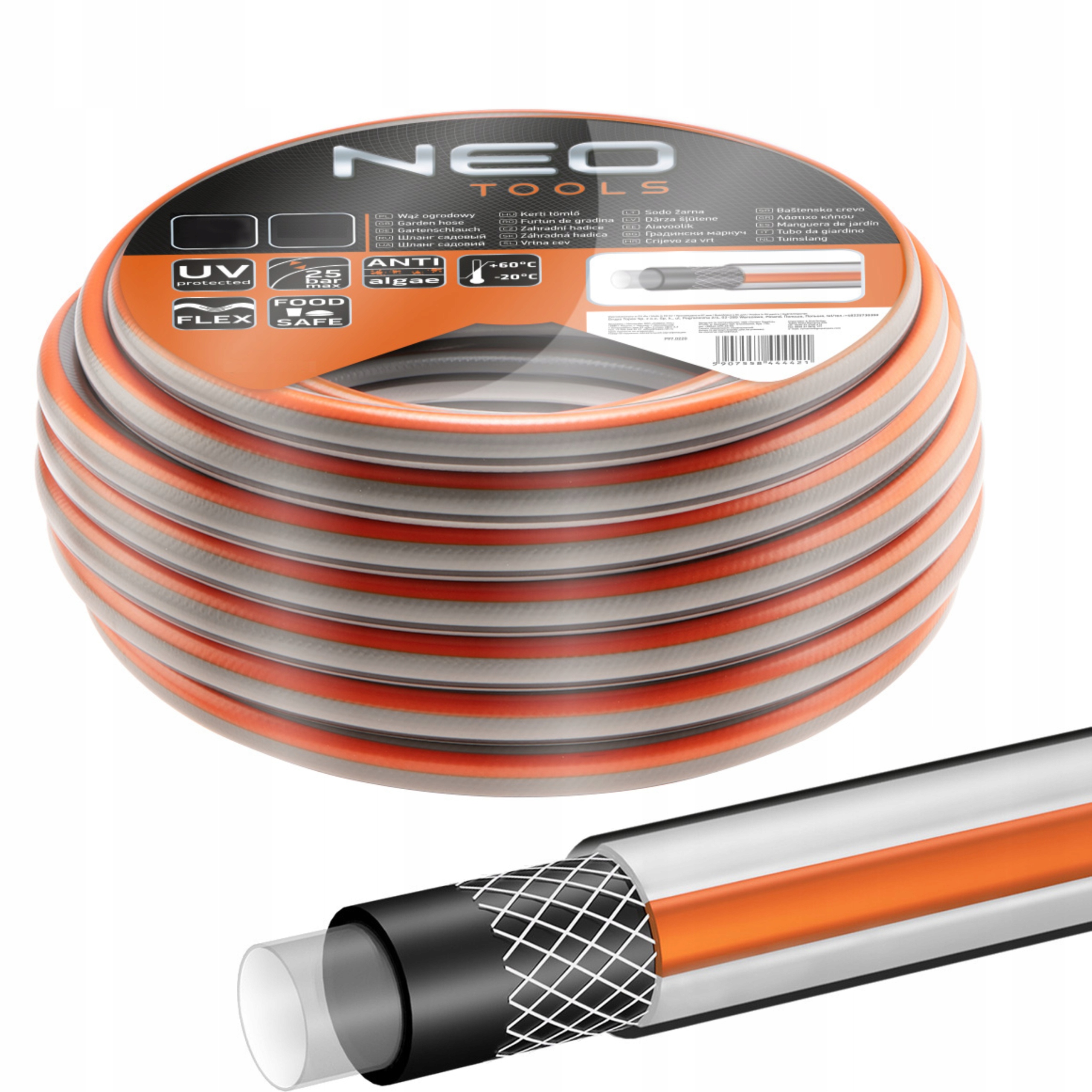 

Neo Wąż Ogrodowy 4-WARSTWOWY 25BAR 1/2'' 50M Optim