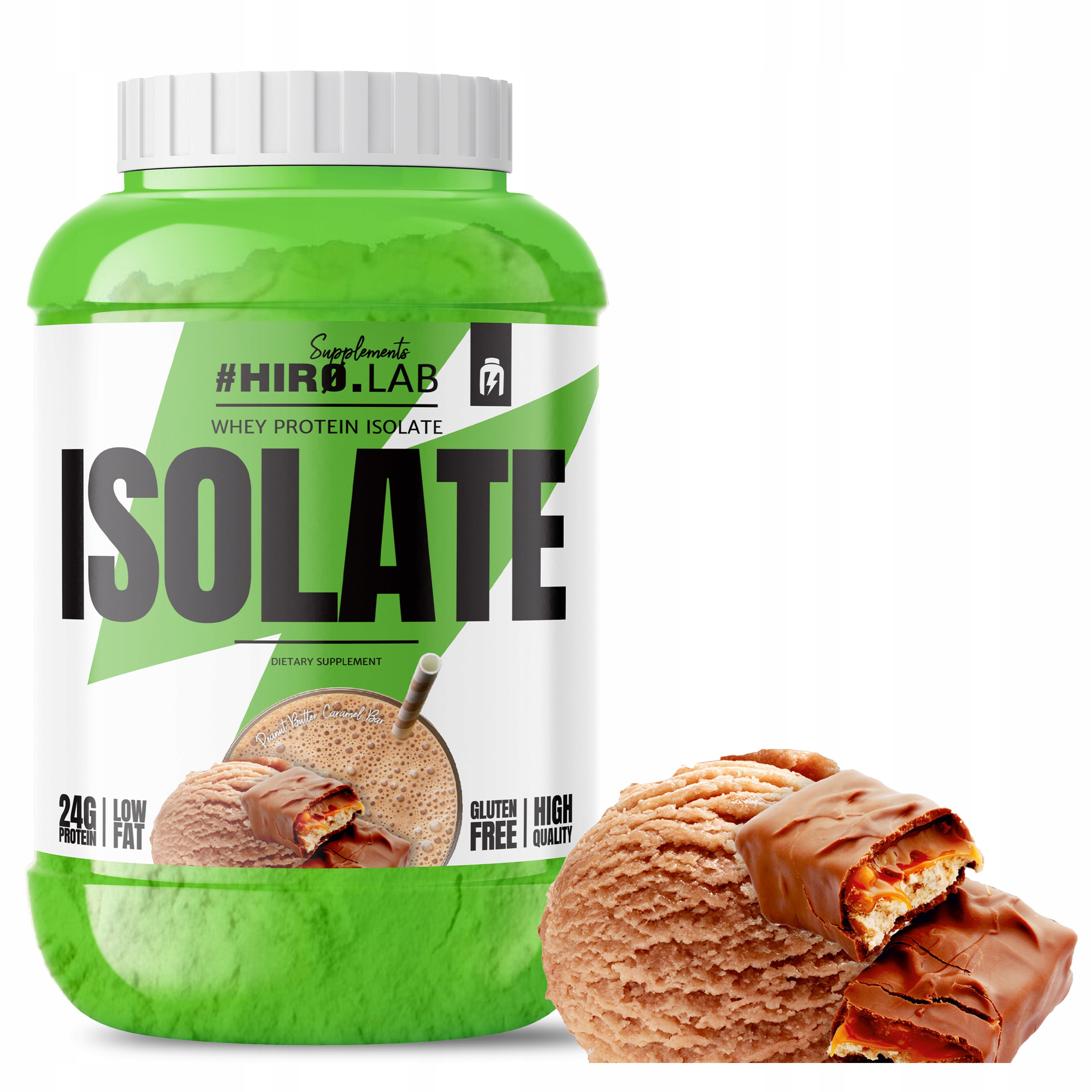Proteinový Izolát Wpi Bílkoviny Whey Protein 1800 g Doplněk Stravy Ořechový krém Hiro.Lab