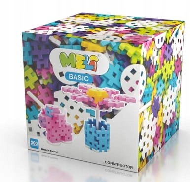 Klocki Wafle Meli Constructor Pink 200 + Prezent Typ wafle