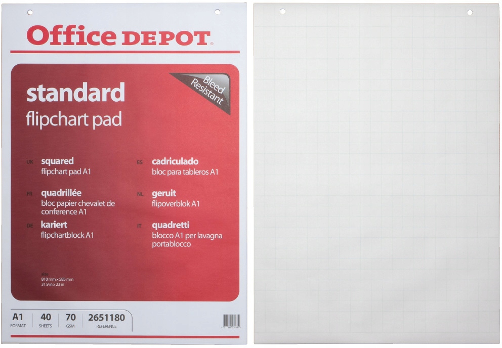 Blok do flipchartów Office Depot A1 59.4-84.1cm x2 Kod producenta 8717868034680