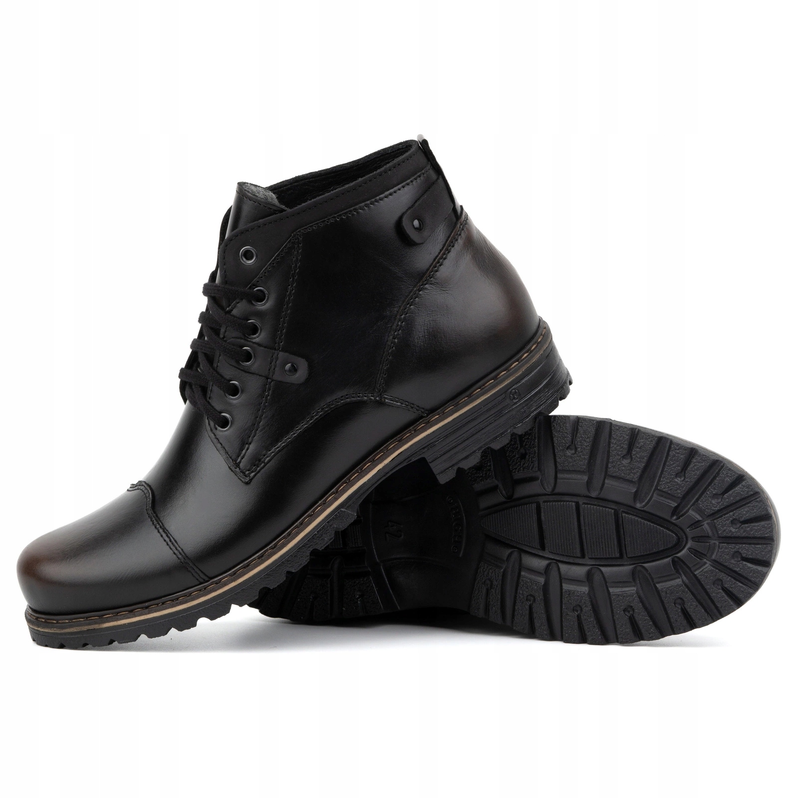 Trzewiki zimowe męskie buty na zimę ze skóry naturalnej C15S kabir 44 Rozmiar 44