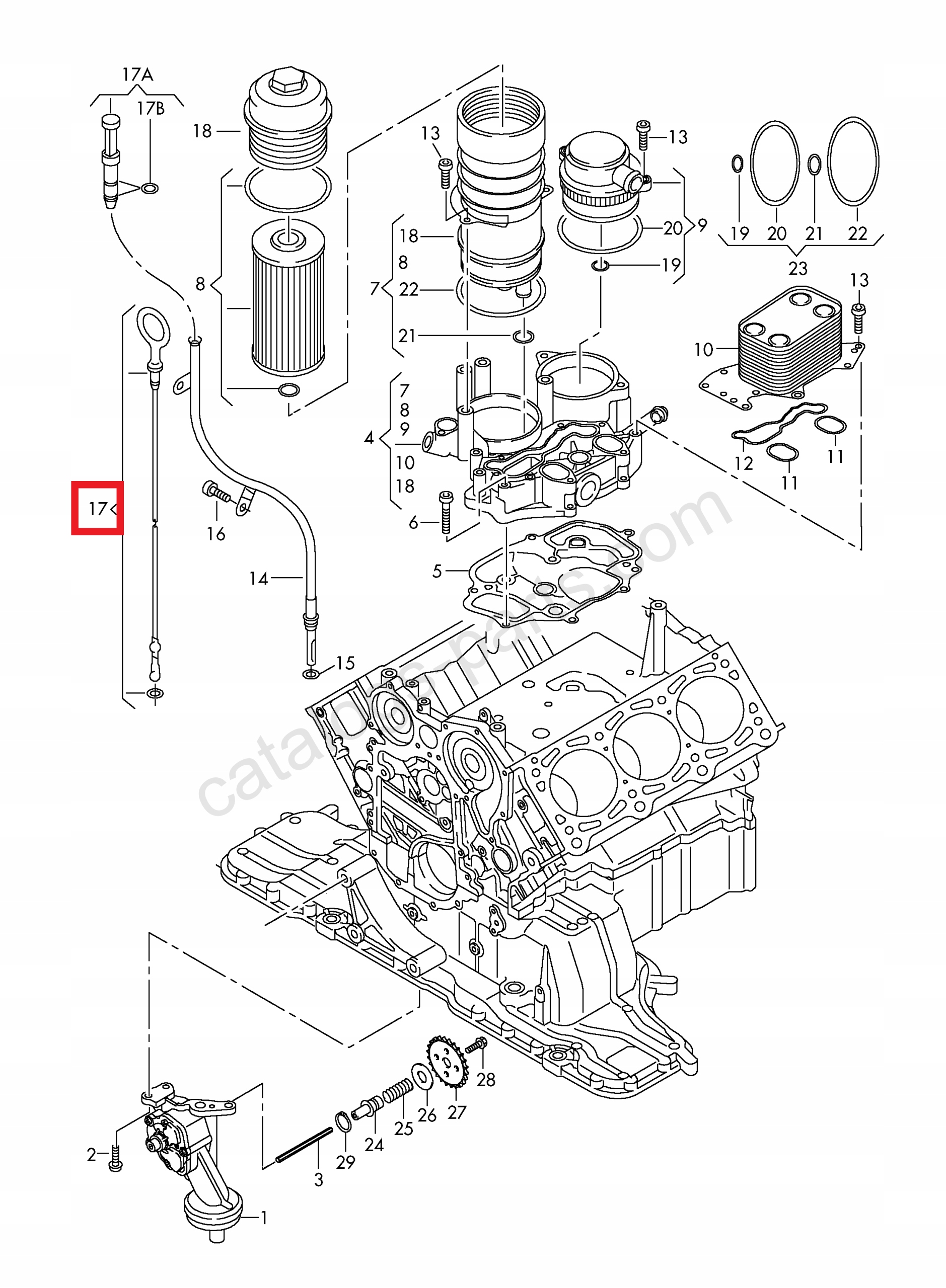 BAGNET MIARKA OLEJU OE AUDI A4 B8 A5 2.7 3.0 TDI Waga produktu z opakowaniem jednostkowym 1 kg