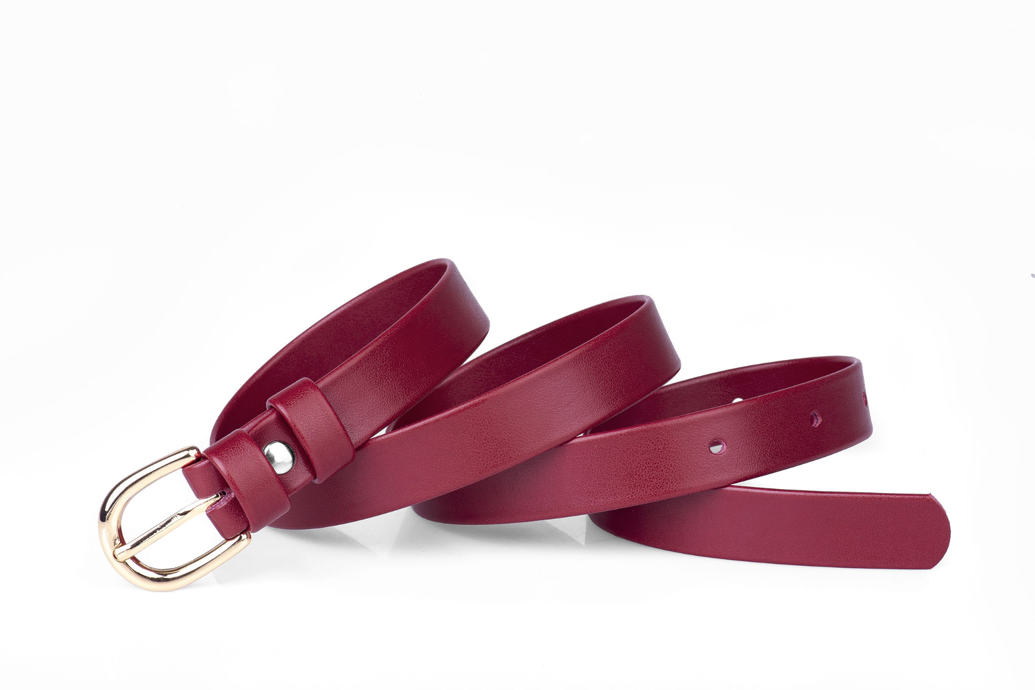 

Pasek damski klasyczny czerwony mat 2 cm