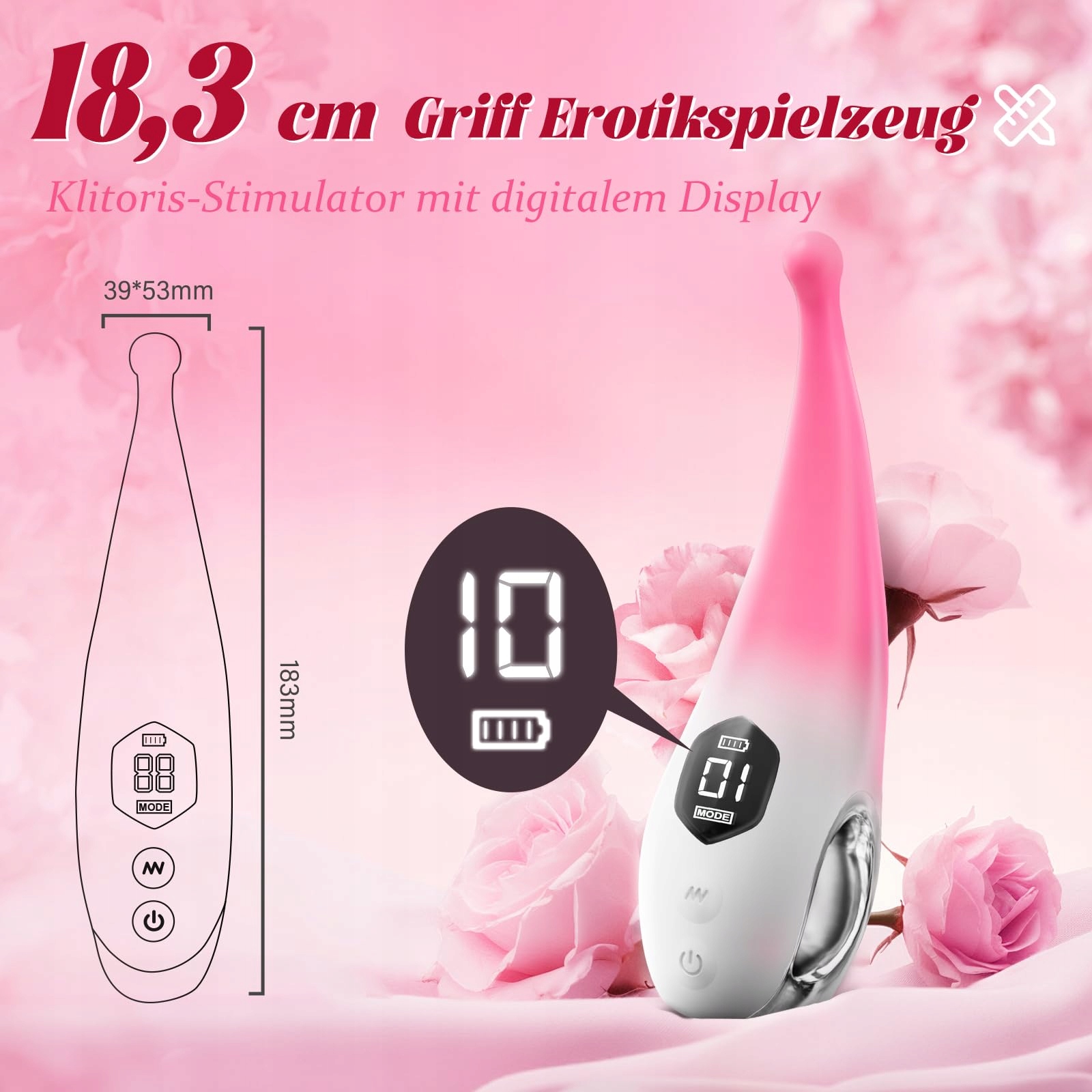 RINOFANS Wibrator Dla Kobiet Klitoris G Punkt 10 Trybów Cichy Stymulator — miniatura 4