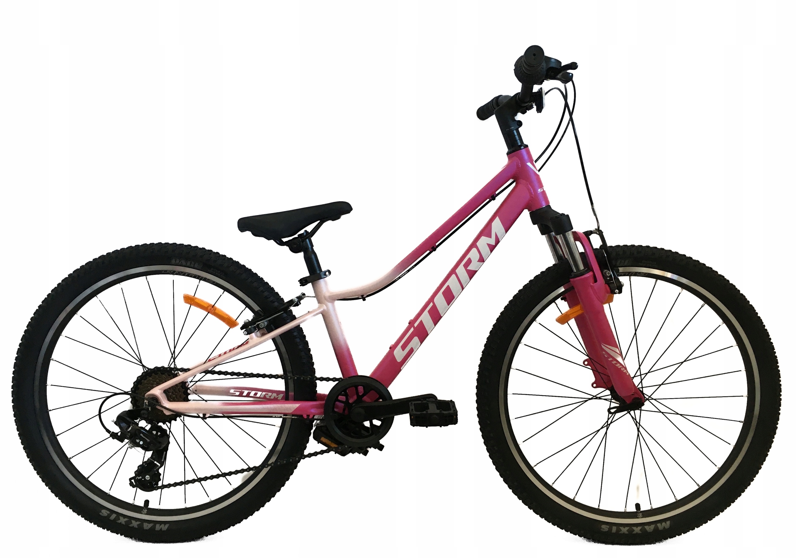 Rower Storm Queen 24 2VBR ciemny róż-różowy mat