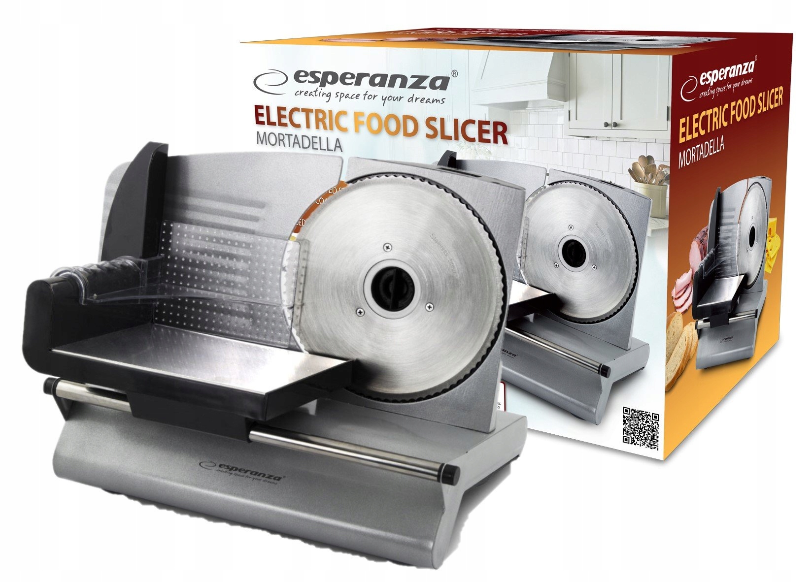 Elektryczna Krajalnica Do Chleba Wędlin Serów Metalowa Mocna 150W